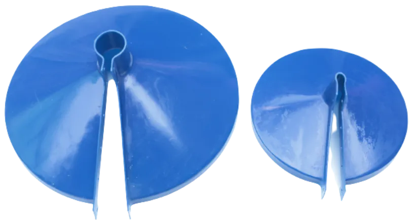 Large and small Rat Guards from above